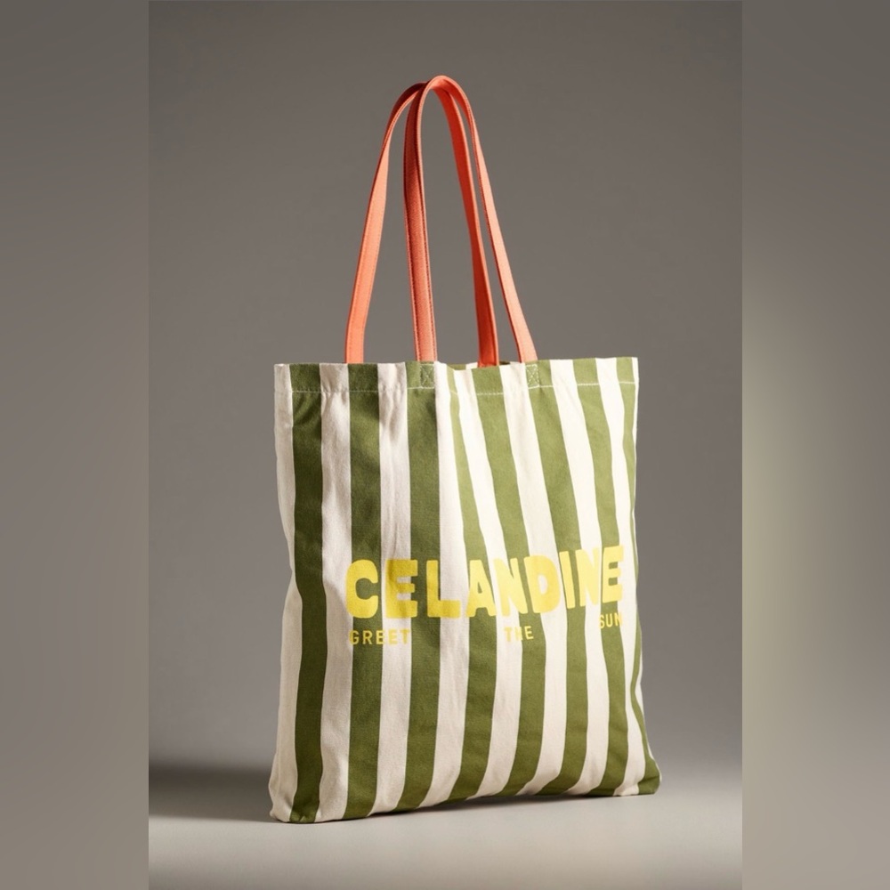 Anthropologie Graphic Canvas Tote Bag, NWT